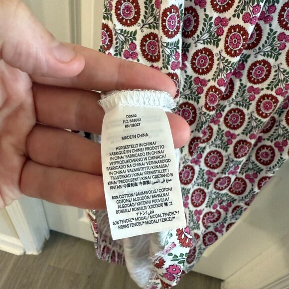 Boden NWT Notch-Neck Jersey Dress Gin Fizz Sunflower Sprig Size 16-18 - Picture 7 of 7